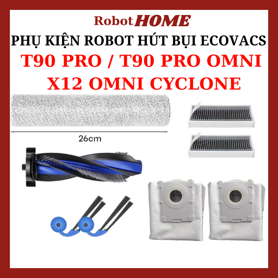 Phụ kiện Robot Ecovacs T90 Series T90 Pro T90 Pro Omni - Deebot X12 Omni Cyclone_ Thay thế