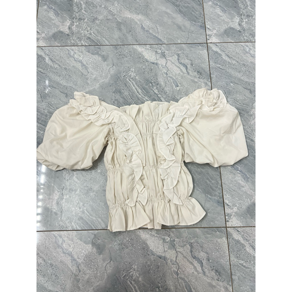 pass áo kiểu trễ vay ay bồng bí size SM