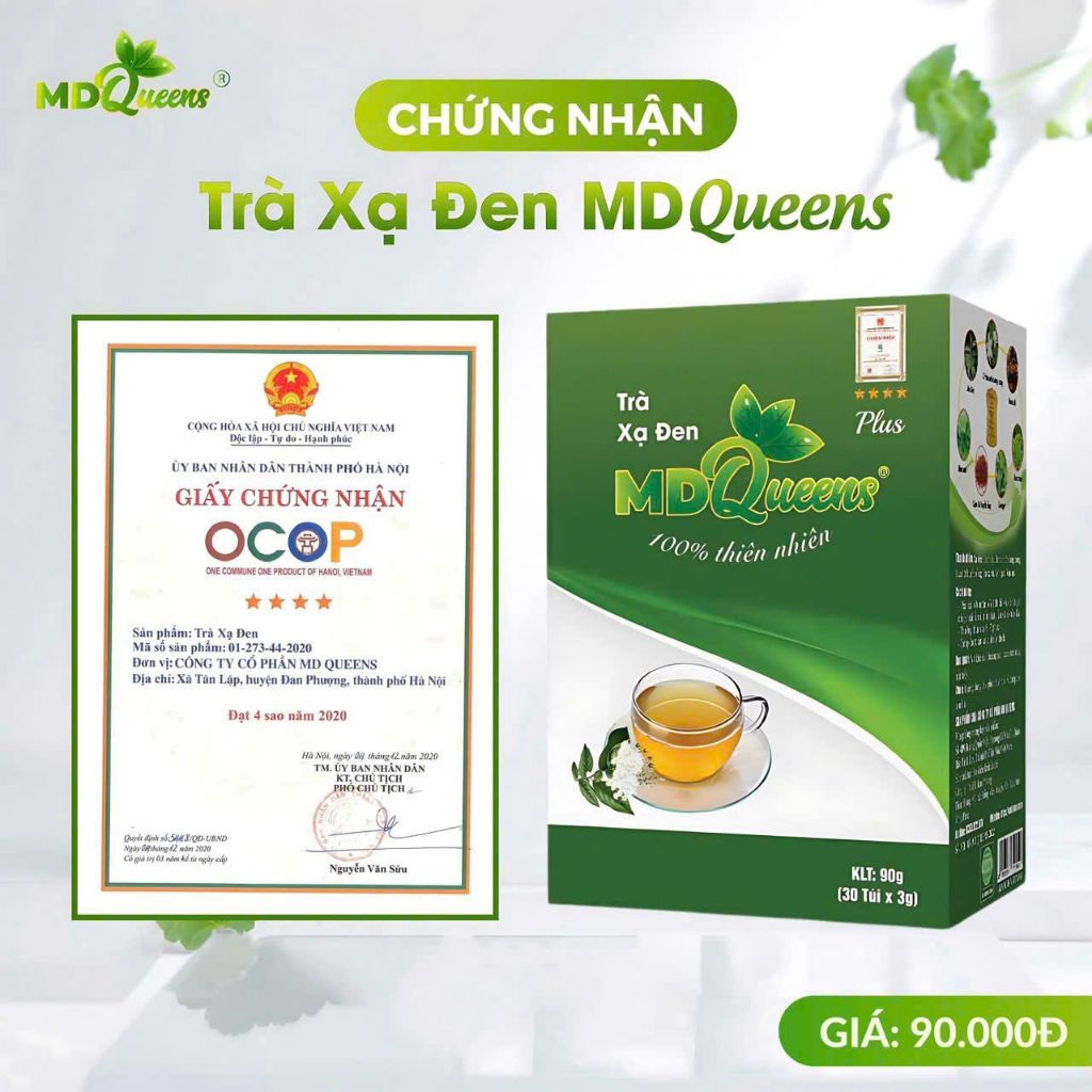 Trà Xạ Đen MDQueens - trà túi lọc, mát gan thải độc, thanh lọc cơ thể