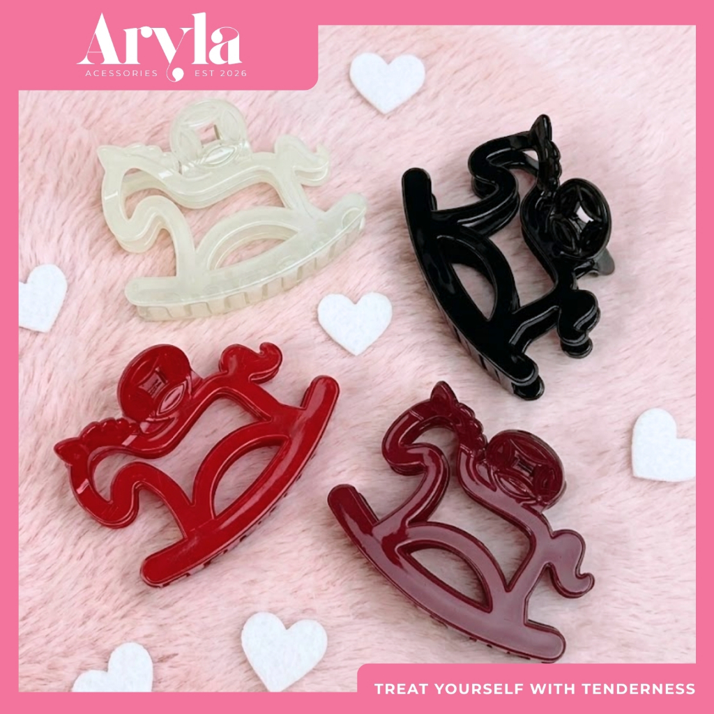 [ARYLA] Phụ Kiện Kẹp Càng Cua Kiểu Dáng Hình Ngựa KCC007-KCC010