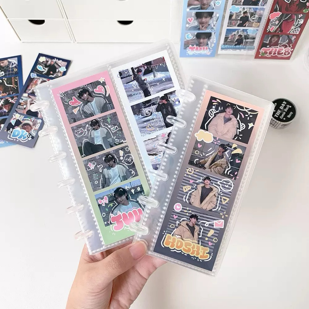 Sổ Tay Photobooth Trong Suốt - Album Photostrip , Lưu Trữ Ảnh Photobooth , Card Anime