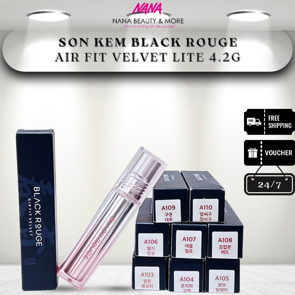 Son Kem Black Rouge Air Fit Velvet Lite - 4.2g - Nana Shop