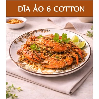 DĨA TRÒN GỐM SỨ HOA VĂN COTTON 15CM (CỠ 6)