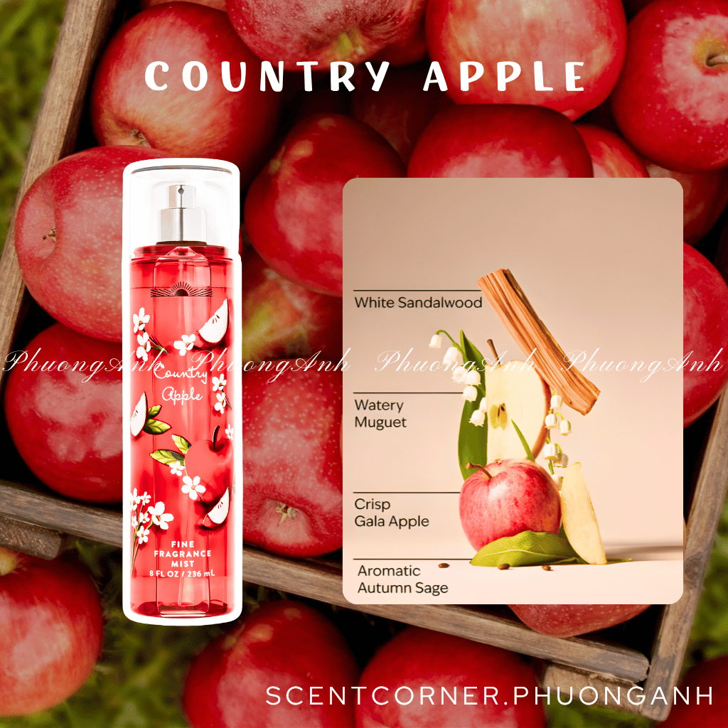[ Mini để thử mùi ] Country Apple - Xịt thơm Body Mist