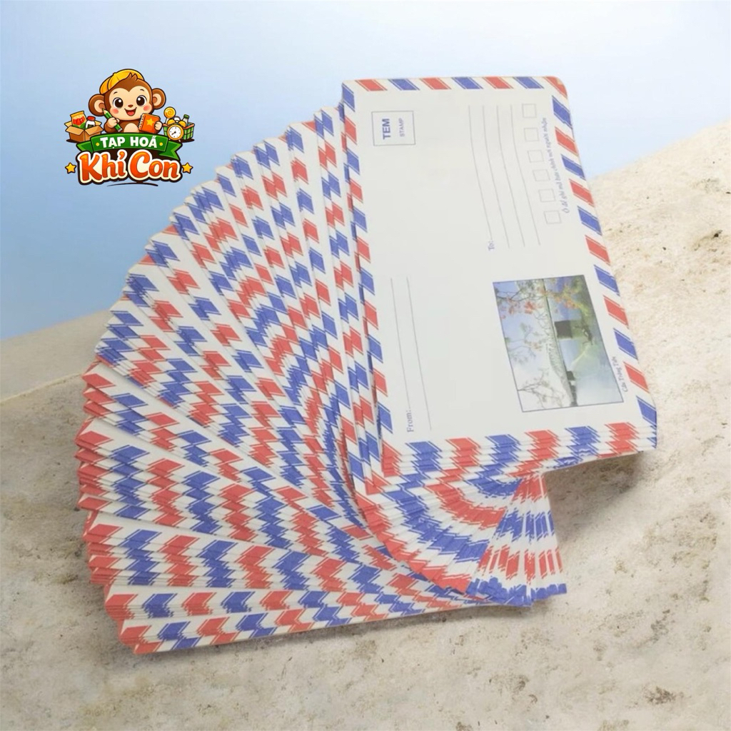 Phong Bì - Combo 100 Phong Bì Thư – Bao Thư Giấy Trắng,Tiện Dụng Văn Phòng, Phong Bì Bưu Điện Tiện L