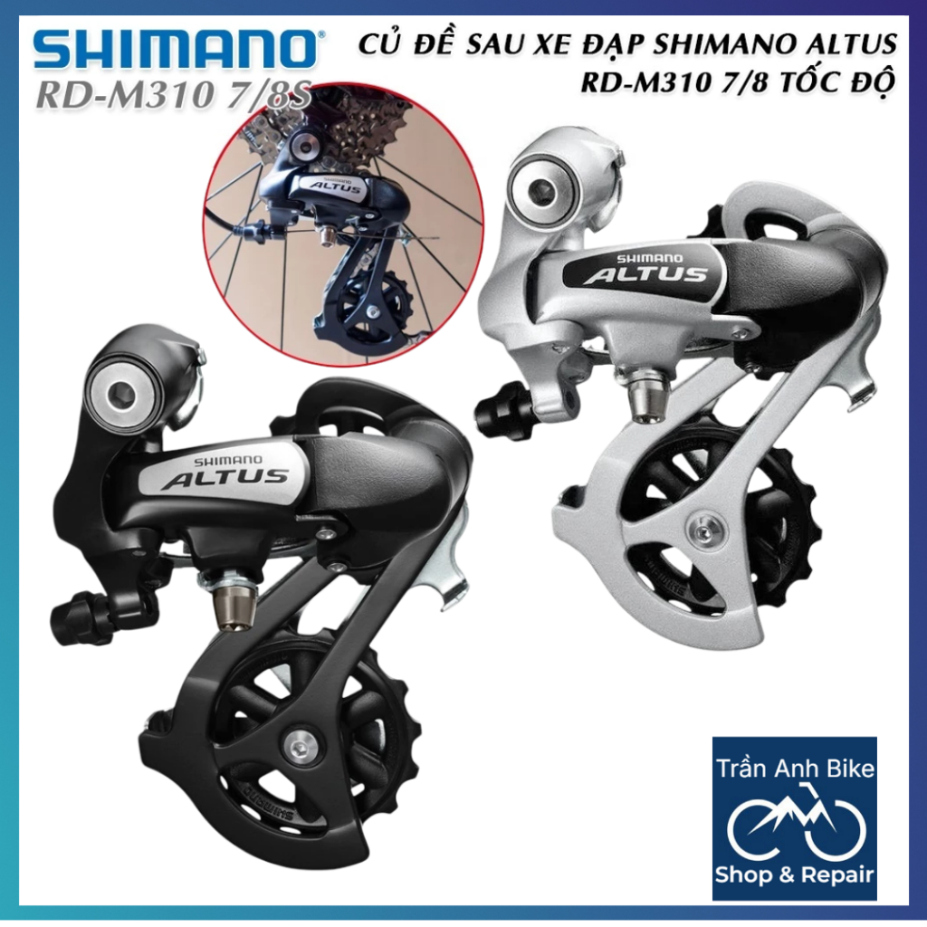 Củ Cùi Đề Sau Xe Đạp SHIMANO ALTUS RD M310 7-8 Speed - Hàng chính Hãng