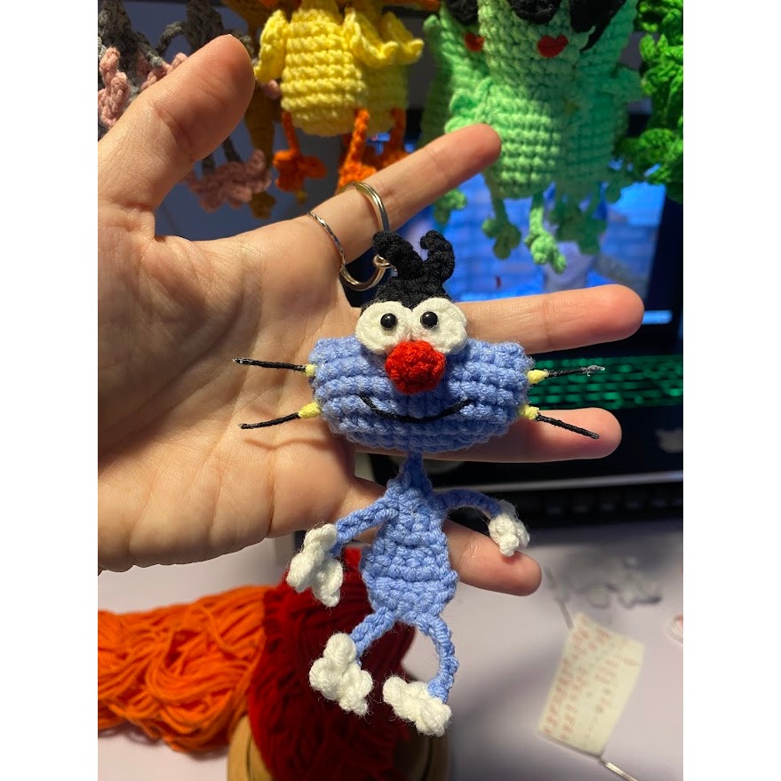 Móc khóa Oggy Khô bằng len - HANDMADE