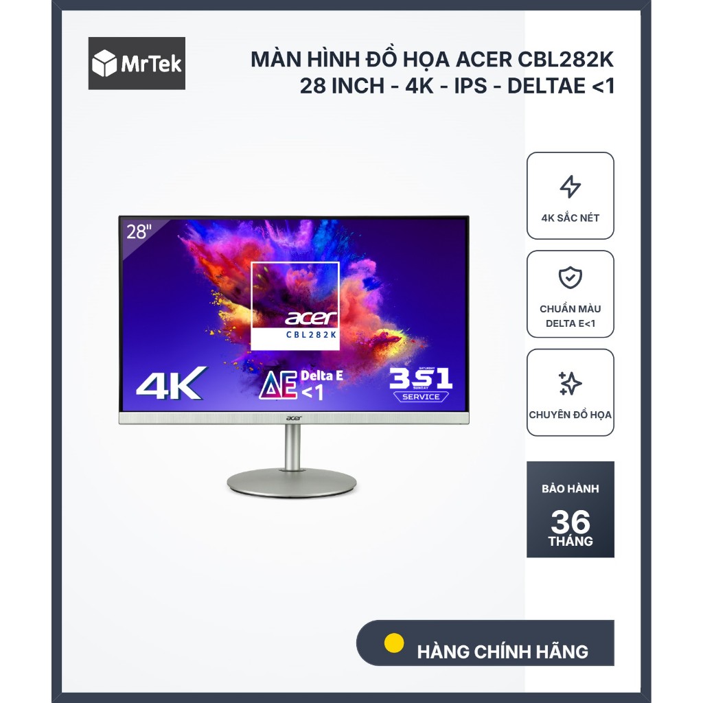 [Chính hãng] Màn hình đồ họa Acer CBL282K UM.PB2SV.001 (28 inch - 4K - IPS - Delta E nhỏ hơn 1)