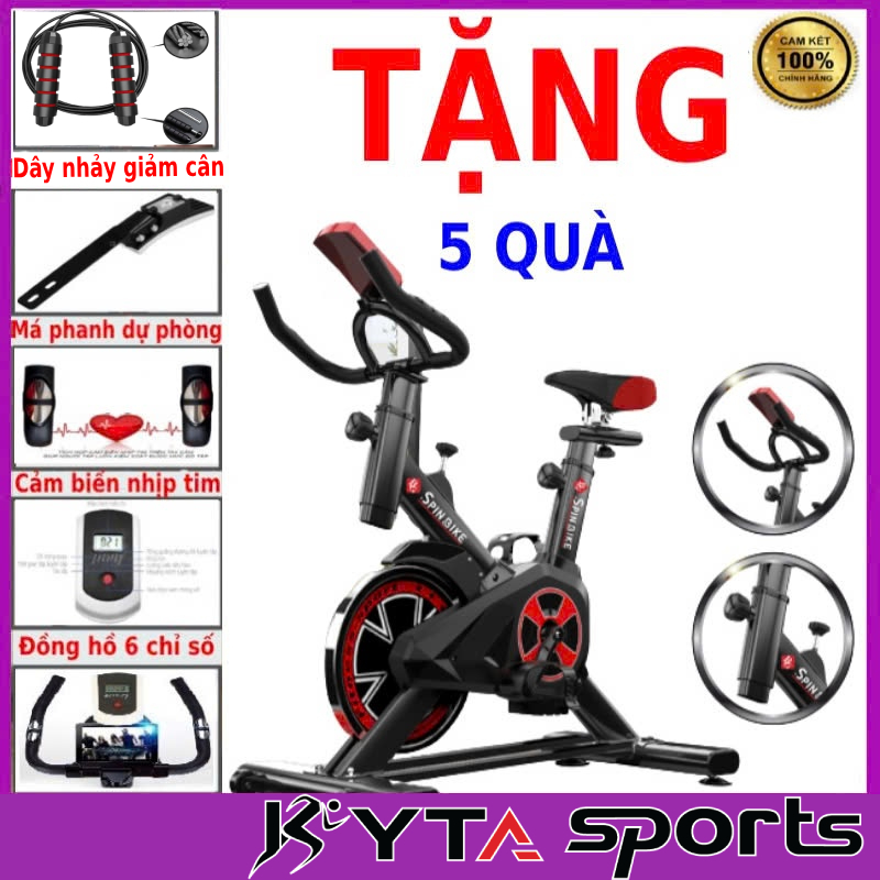 Xe đạp tập thể dục gym Sport X9 tặng đồng hồ 6 chỉ số + giá đỡ ipad điện thoại, bảo hành xe 2 năm