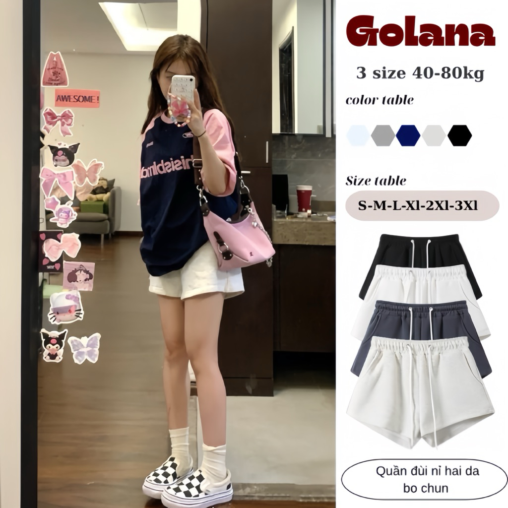 Quần short đùi cạp Chun Dehood chất nỉ Hàn trẻ trung , Năng Động Q131 (CÓ BIGSIZE) | BigBuy360 - bigbuy360.vn
