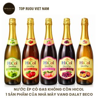 Nước Ép Có Gas Hicol - 750ml - Đóng chai tại: Nhà Máy Vang Dabeco Đà Lạt Việt Nam [TOPRUOUVIETNAM]