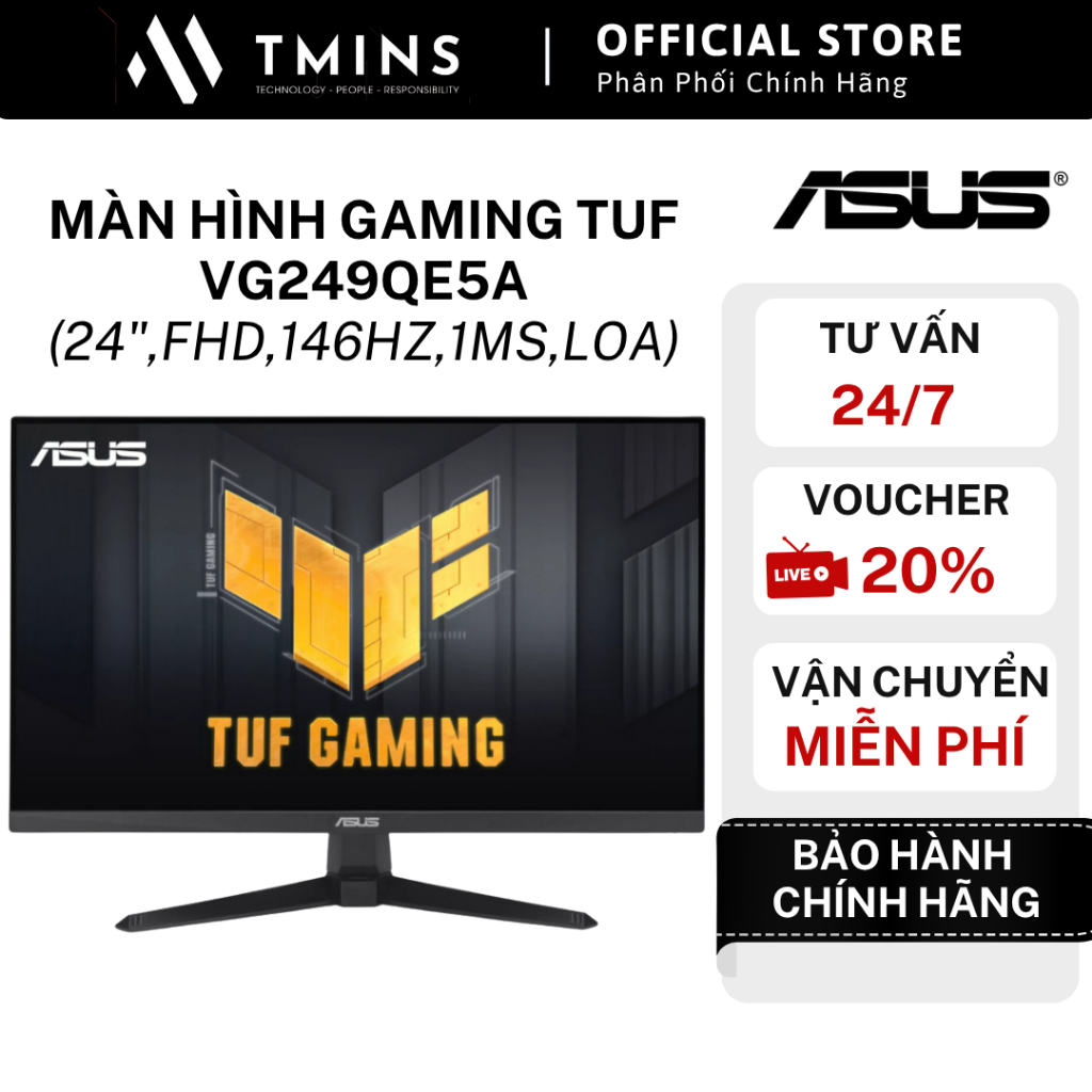 Màn Hình Gaming ASUS TUF Gaming VG249QE5A (23.8 inch - FHD - IPS - 146Hz - 1ms - Speaker)