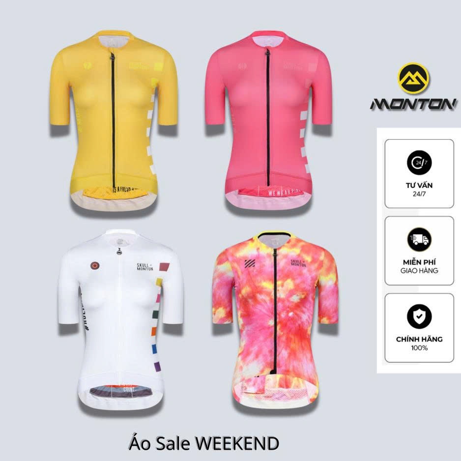 Áo Xe Đạp Nữ Skull Monton – SALE Giá Tốt, Đạp Là Nổi Bật