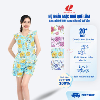 Bộ đồ Ngắn Cotton Que Lam Co., Ltd Mặc Nhà Cotton Nữ nhiều màu