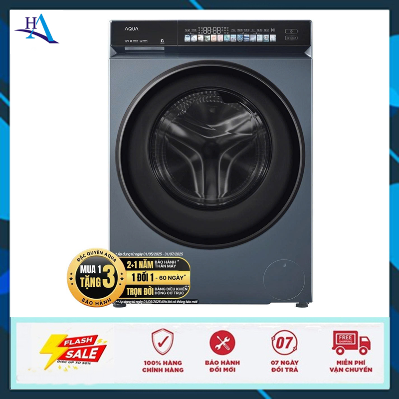 Máy giặt Aqua Inverter 12 kg AW12-B4377U1L(GN) (Miễn phí giao tại HCM-ngoài tỉnh liên hệ shop)