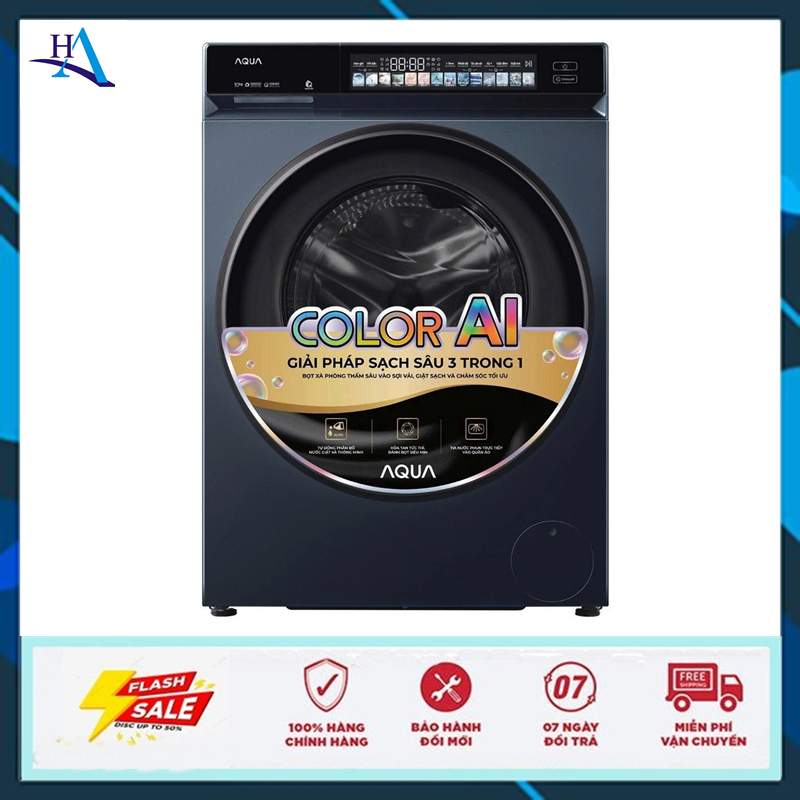 Máy giặt Aqua Inverter 10 kg AW10-B4377U1L(GN) (Free Ship Nội Thành TP.HCM-Ngoài Tỉnh Liên Hệ Shop)