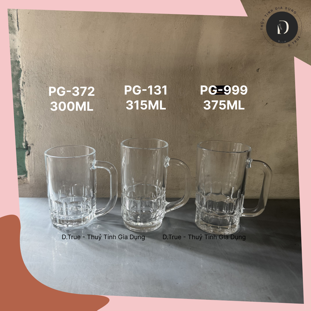 Hộp 6 Ly Quai Cà Phê Lùn/Cao Thái Lan 300ML/315ML/375ML (PG-372/PG-131/PG-999)