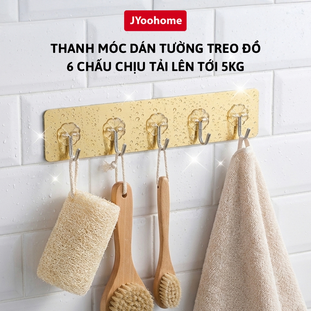 Thanh Móc dán tường siêu dính chịu lực JYoohome Móc dán tường treo đồ dùng cá nhân nhà bếp phòng tắm