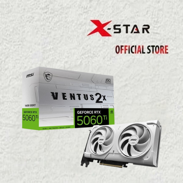 Card Màn Hình MSI RTX 5060 Ti Ventus Plus White 16GB – VGA Gaming Trắng, Hiệu Năng Cao