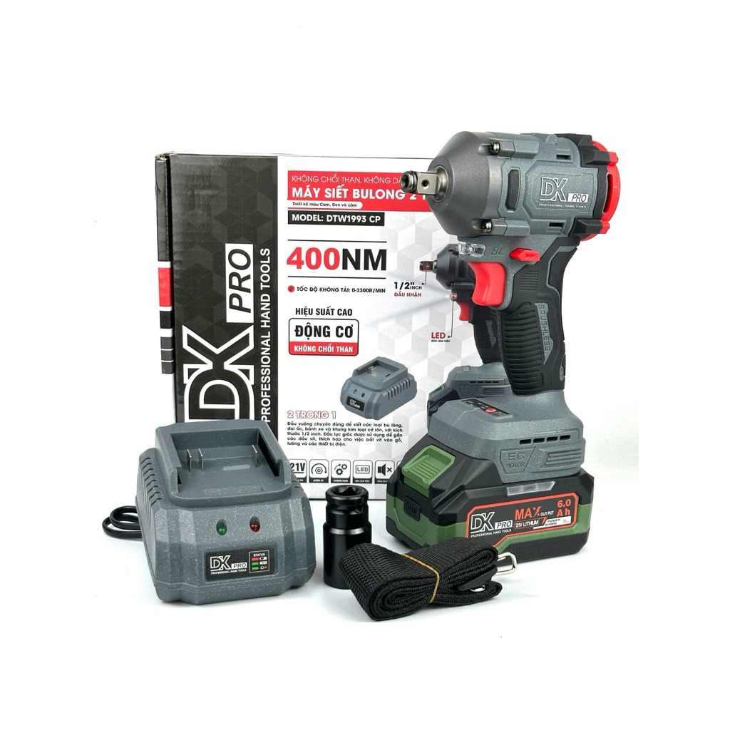 Combo Siết Bulong 1pin 10cell 1 sạc DKPRO