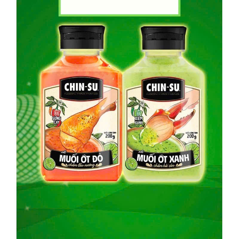 XỐT MUỐI ỚT XANH CHINSU 200G, XỐT MUỐI ỚT ĐỎ CHINSU 200G