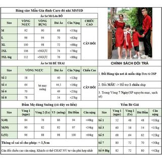 Áo Sơ Mi Bé Caro Đỏ Nhí FIG TREE, Yếm Caro Đỏ Nhí Cho Bé Gái Siêu Cưng ( Không Kèm Thun), MS 51D