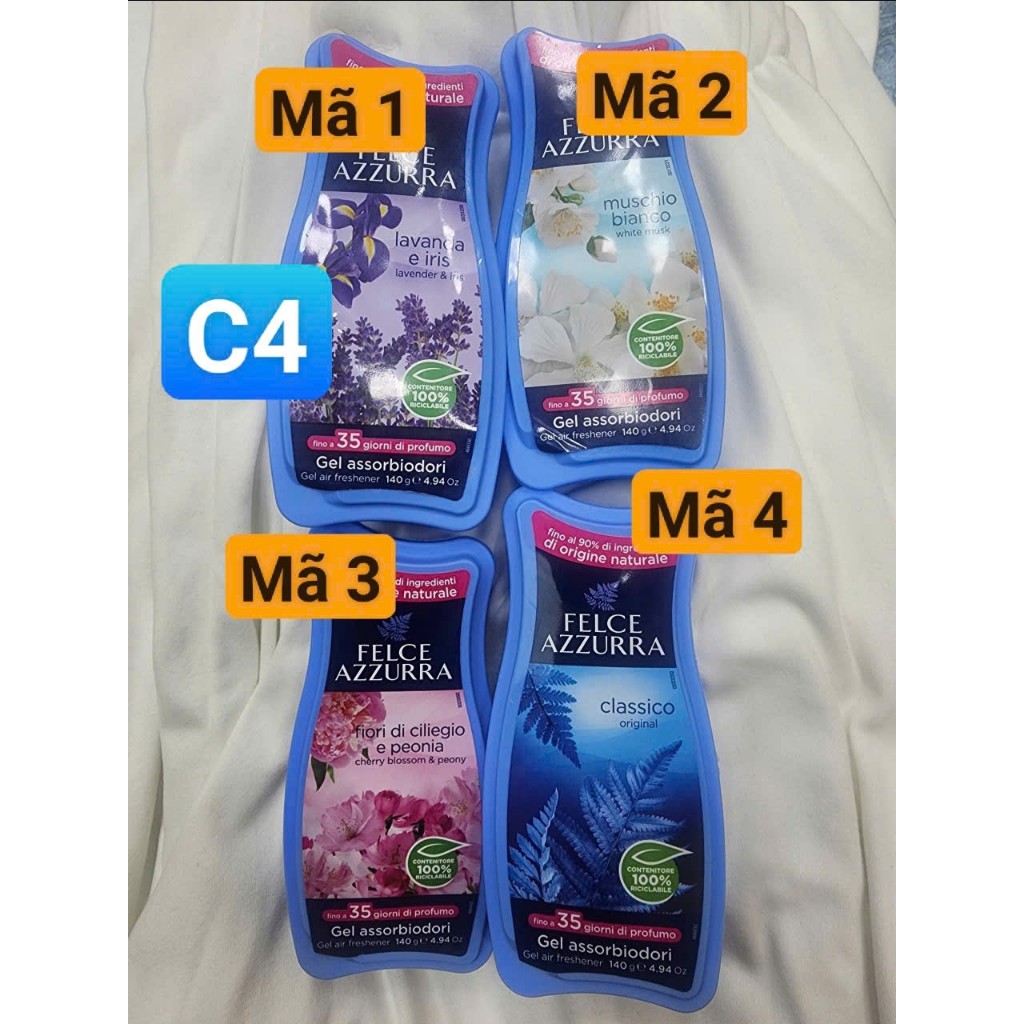 COMBO 2 hộp Sáp thơm dạng gel Felce Azzurra