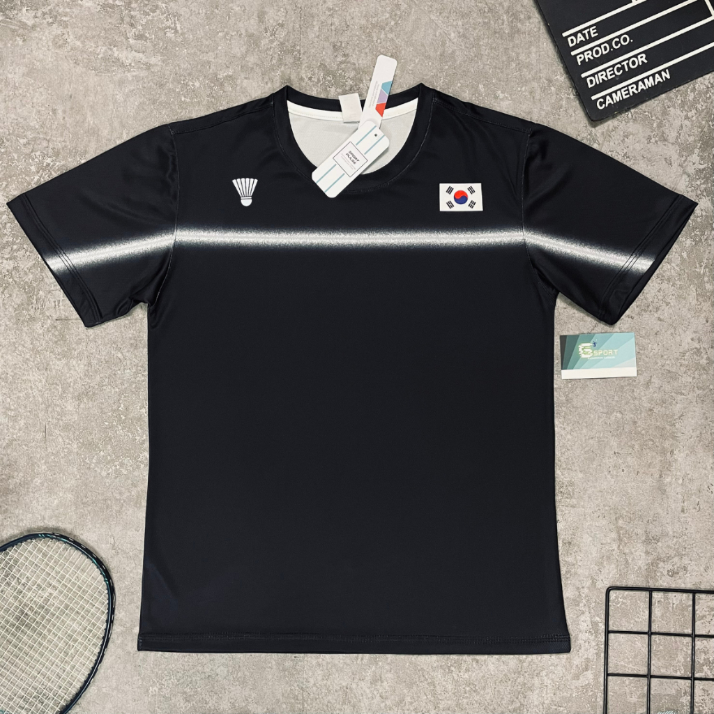 Áo Cầu Lông Yonex 2026 Tuyển Hàn Quốc Màu Đen Draha, Vải Mặc Mát Thiết Kế Đơn Giản, In & May Sắc Nét
