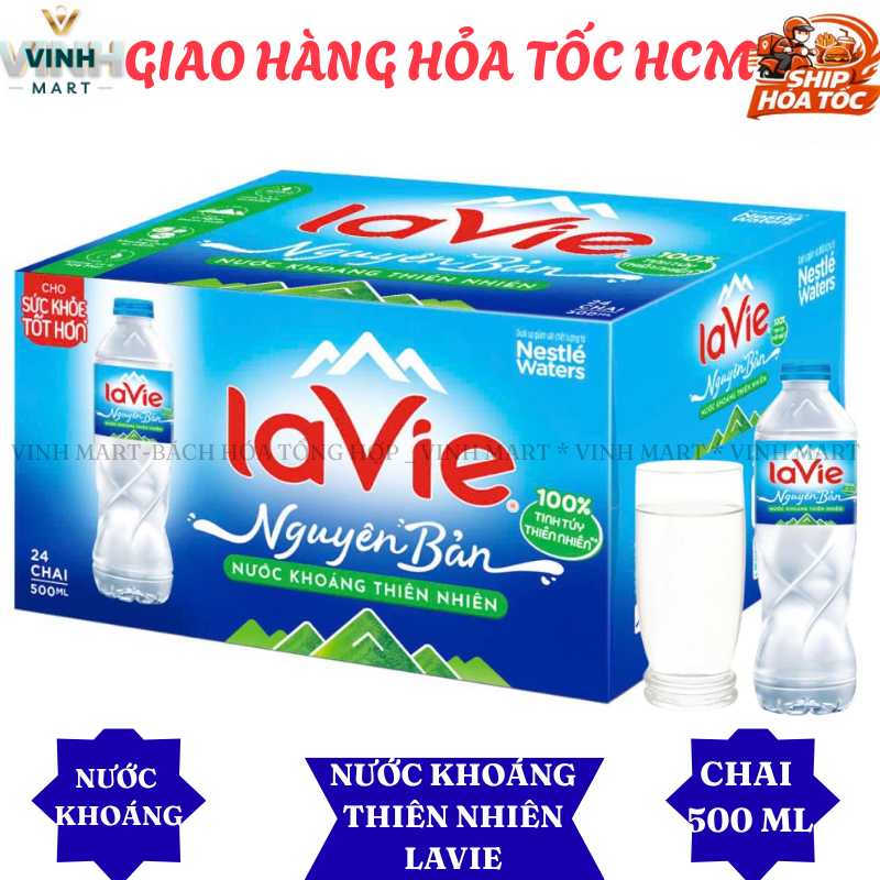 Lavie Nước Khoáng Thiên Nhiên Thùng 24 Chai 500 Ml