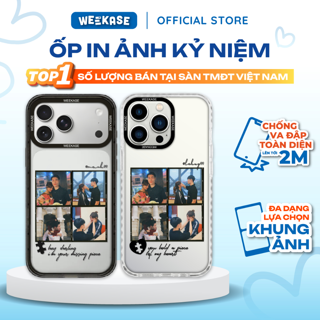 [CUSTOM] Ốp Lưng Cứng iPhone Chống Sốc Chống Va Đập Weekase In Ảnh Theo Yêu Cầu MORRI - Redamancy Co