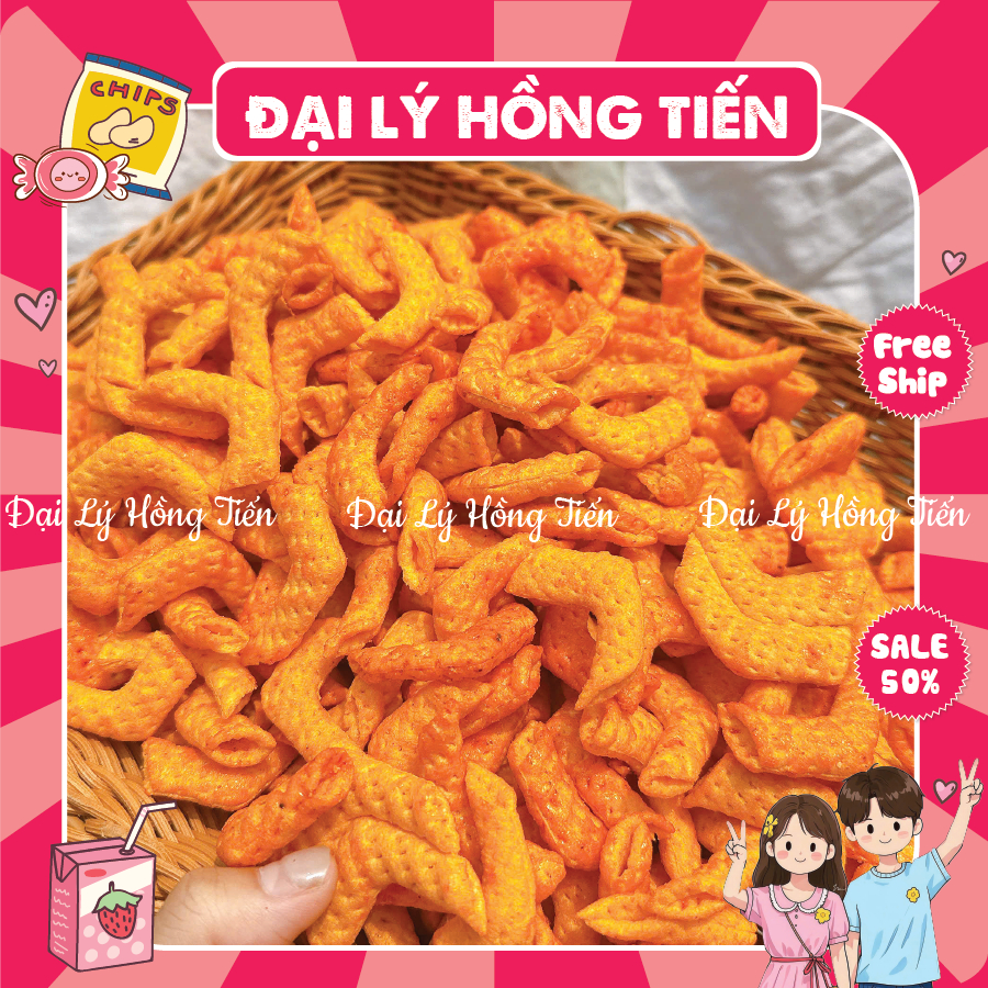 Snack Bim Bim Cánh Gà Đỏ Cay Ngọt Lắc Phô Mai, Bim Bim Cánh Gà Tuổi Thơ