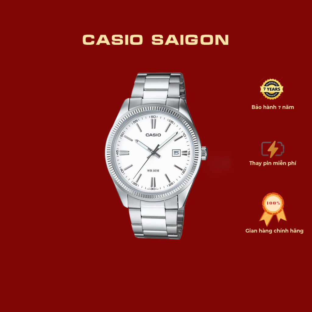 (Chính Hãng) Đồng Hồ Casio Nam MTP-1302D-7A1 Size 38.5mm - Bảo Hành 7 Năm