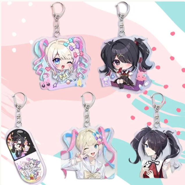 Needy Streamer Overload Keychain: KAngel Amechan Anime Acrylic Charm