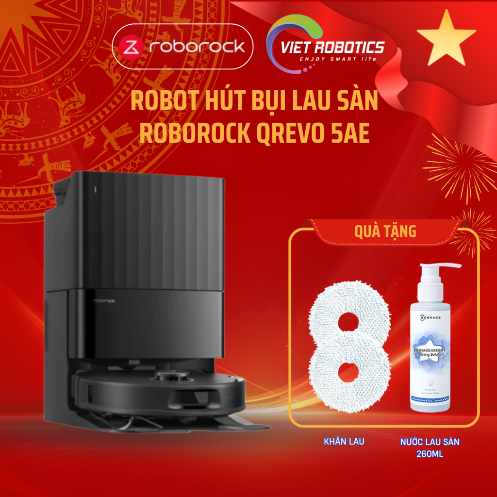Robot Hút Bụi Lau Sàn Roborock Q Revo 5AE - Bản Quốc tế - Hàng Chính Hãng