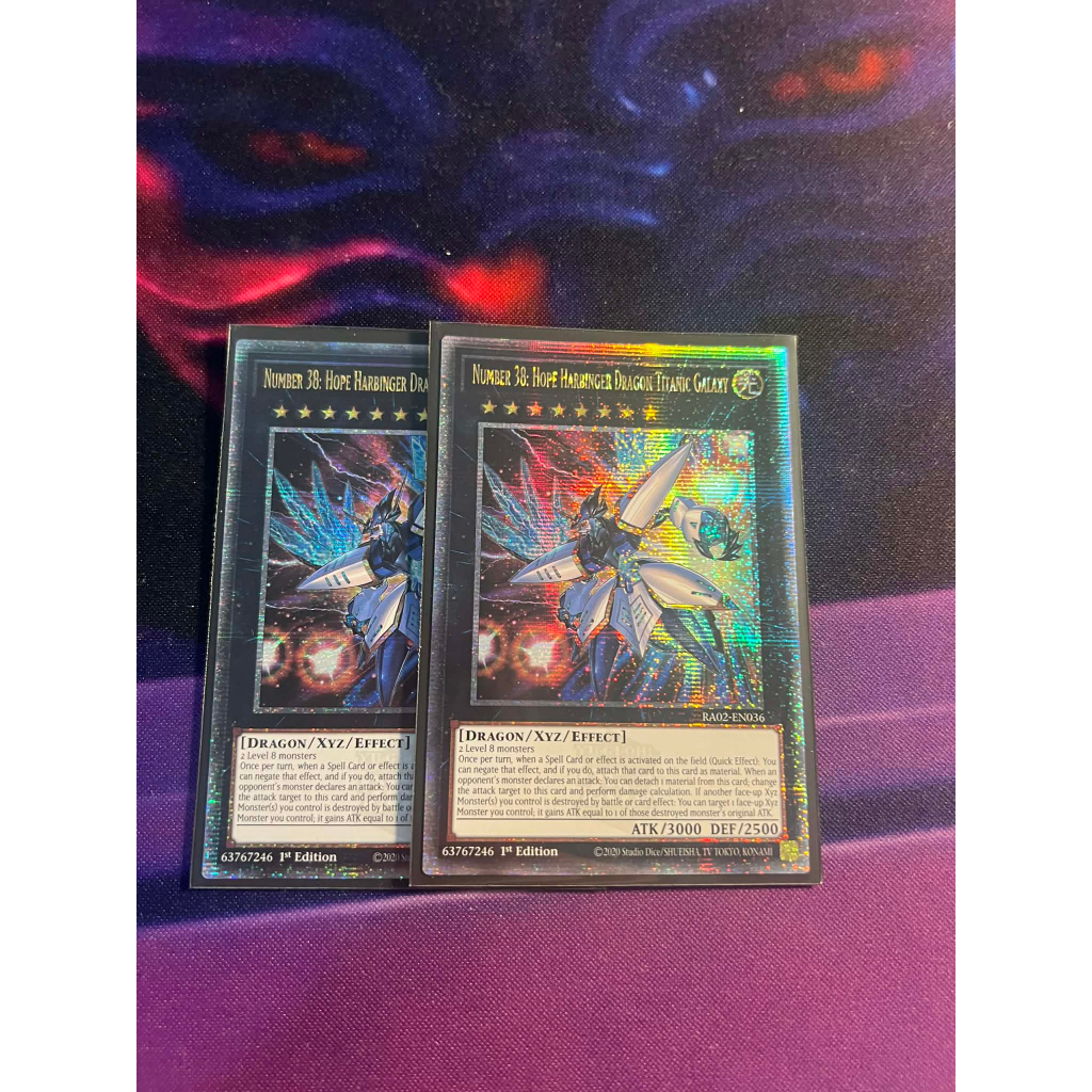 TGT Yugioh thẻ bài Yugioh chính hãng Number 38: Hope Harbinger Dragon Titanic Galaxy RA02-EN036 25th