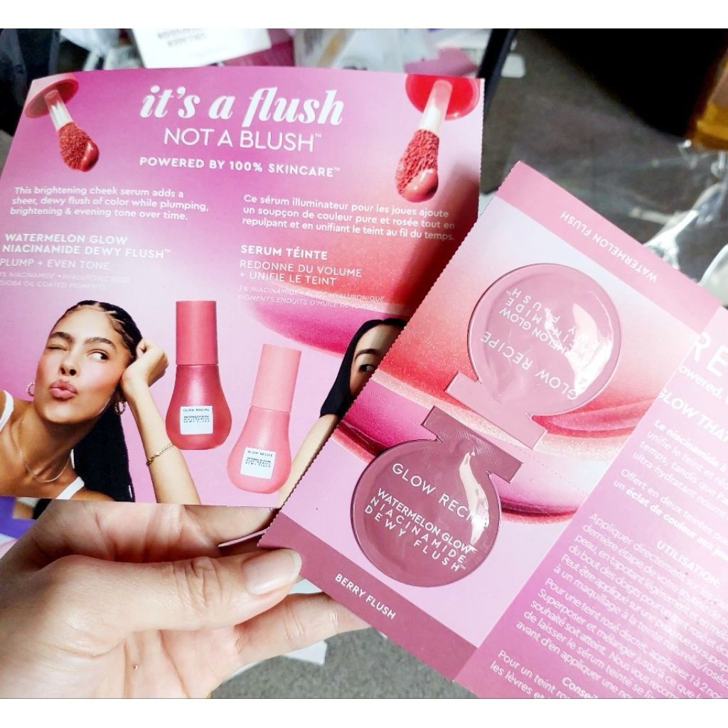 Má Hồng Kem Glow Recipe Watermelon Glow Dewy Blush Serum Blush Màu Watermelon - Berry Mini vỉ 2 ô