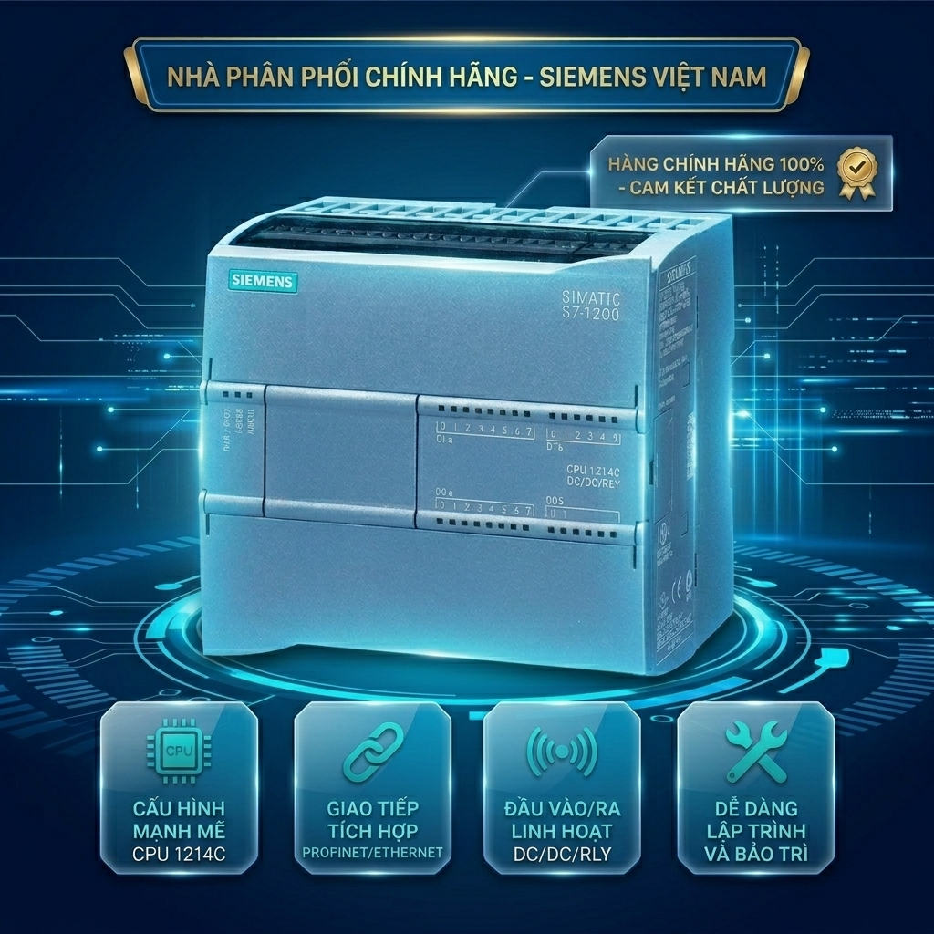 Bộ điều khiển lập trình PLC SIMATIC S7-1200 (6ES7212-1AE40-0XB0)