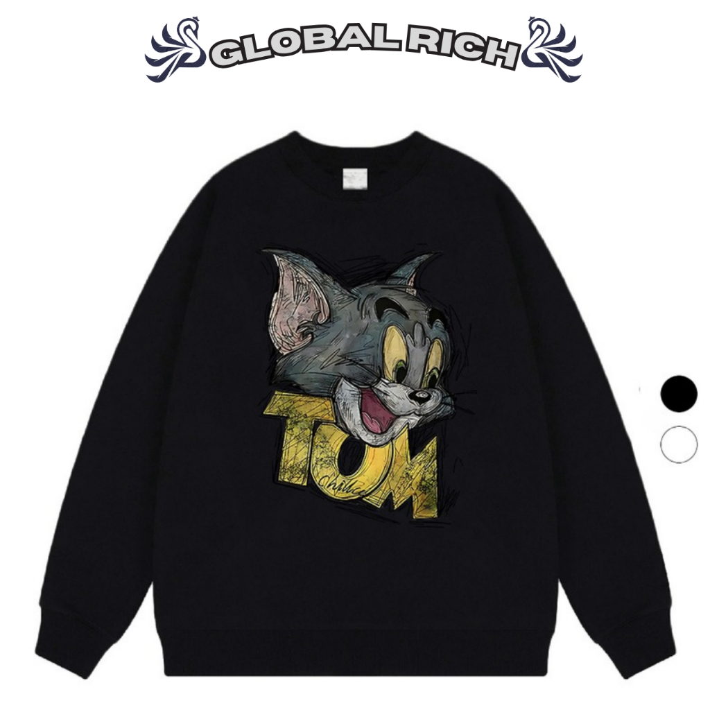 Áo Sweater Global Rich Premium Tom And Jerry Graphic Vintage Streetwear Unisex