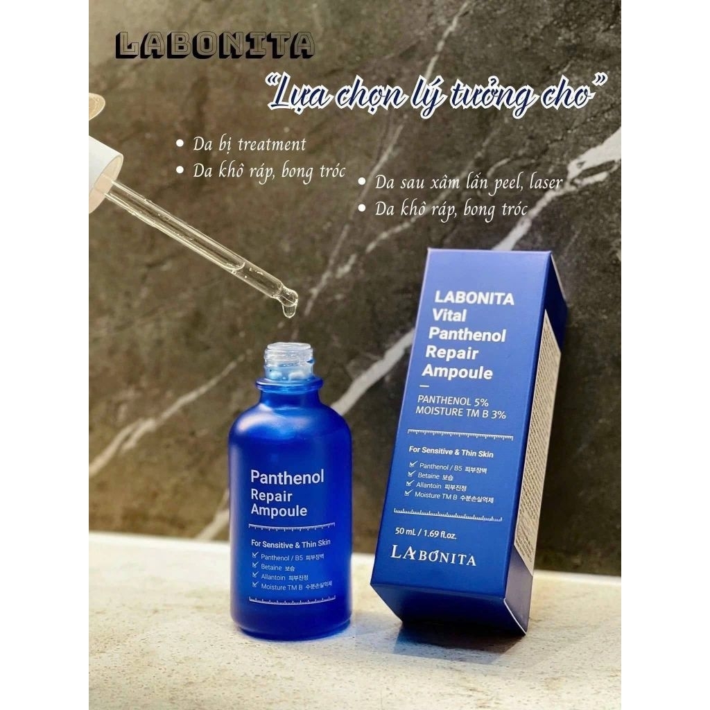 Serum phục hồi da LABONITA Panthenol Repair Ampoule B5 5% – Cấp ẩm, tái tạo da yếu 50ml