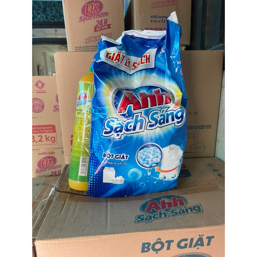 bột giặt lix 5kg5 tặng kèm nước rửa chén