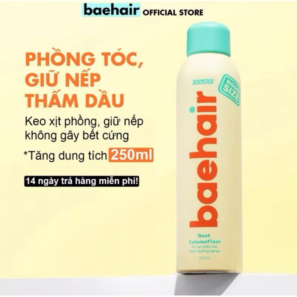 Xịt tóc Baehair 250ml xịt giữ nếp tóc xịt phồng tóc giúp bạn tạo kiểu cho tóc theo phong cách của bạ