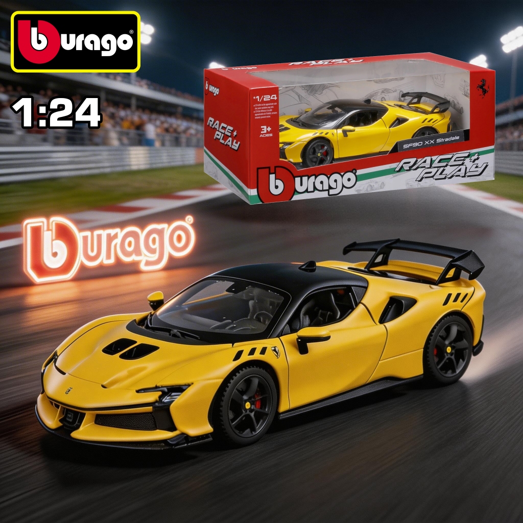Mô hình xe Ferrari SF90 XX Stradale có bản quyền chính hãng tỉ lệ 1:24 Bburago 18-26032