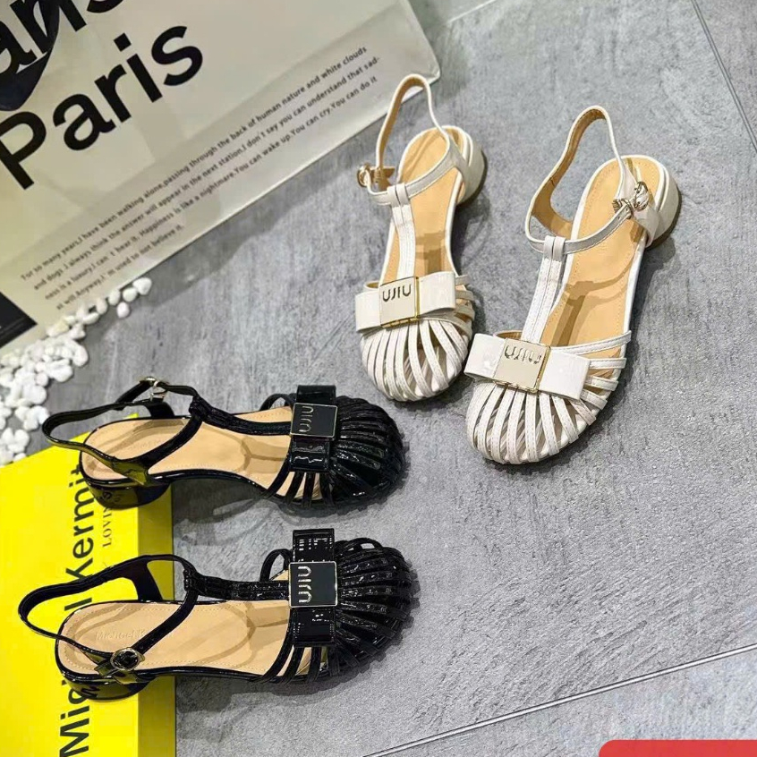 SANDAL RỌ TAG MIU CAO 2CM HÀNG QC LOẠI 1 FULBOX 668-36