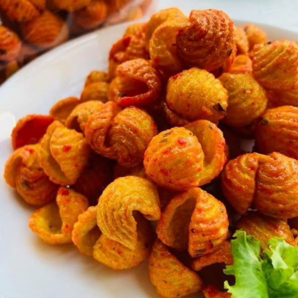 Snack Bim Sò Hành sò phô mai, snack sò hành đặc biệt, bim bim sò hành giòn cay, bánh sò hành tuổi th