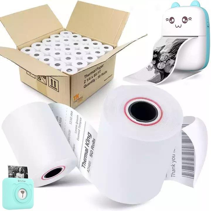 [COMBO 100] Cuộn giấy in bill K57x30 giấy in nhiệt dành cho dòng máy Mini Printer con mèo in đơn hàn
