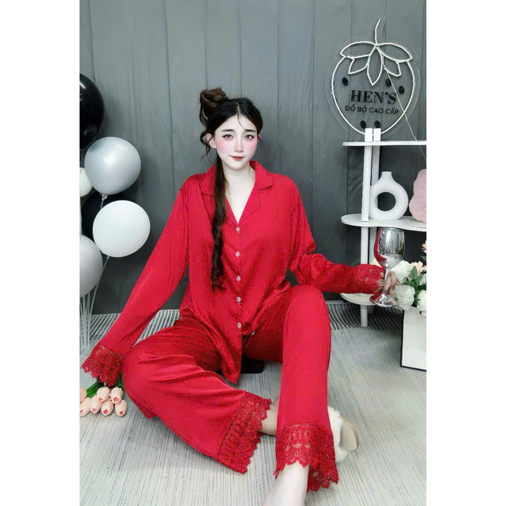 Bộ Đồ Ngủ Nữ JUSOKA Pijama Mặc Nhà Lụa Latin Cao Cấp Dễ Thương Cao Cấp Dành Cho Nữ