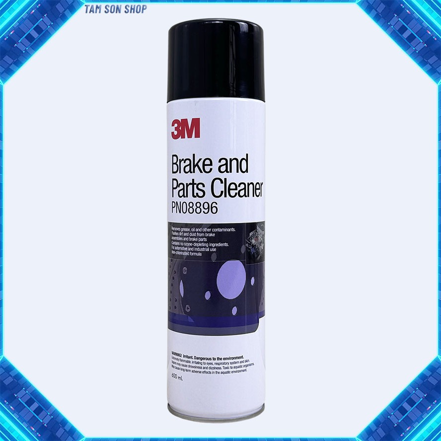 Tẩy rửa dầu mỡ vệ sinh phanh thắng xe ô tô 3M Brake and Parts Cleaner chai 600ml