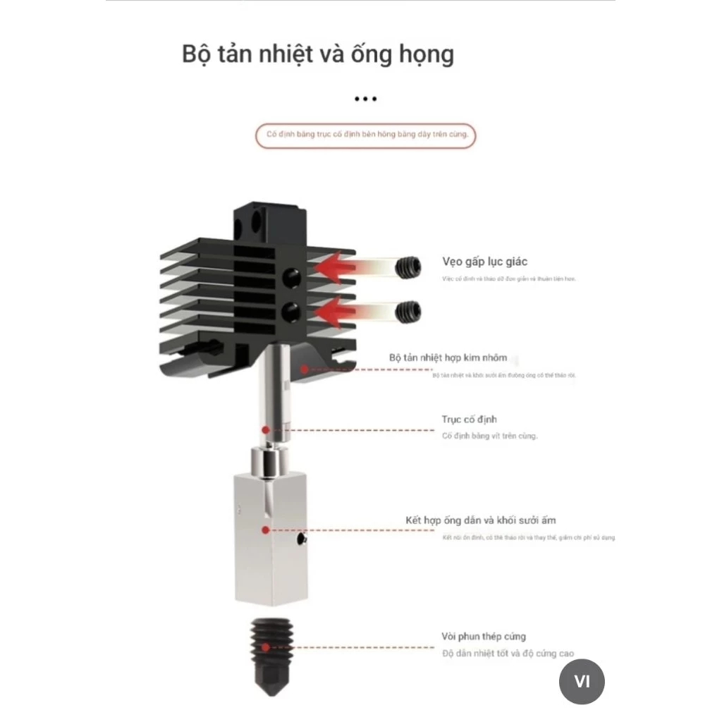[Trolyao.pro] Đầu Phun Nozzle CHT/Thép Đen Cao Cấp - Tương Thích X1/X1C/P1P/P1S