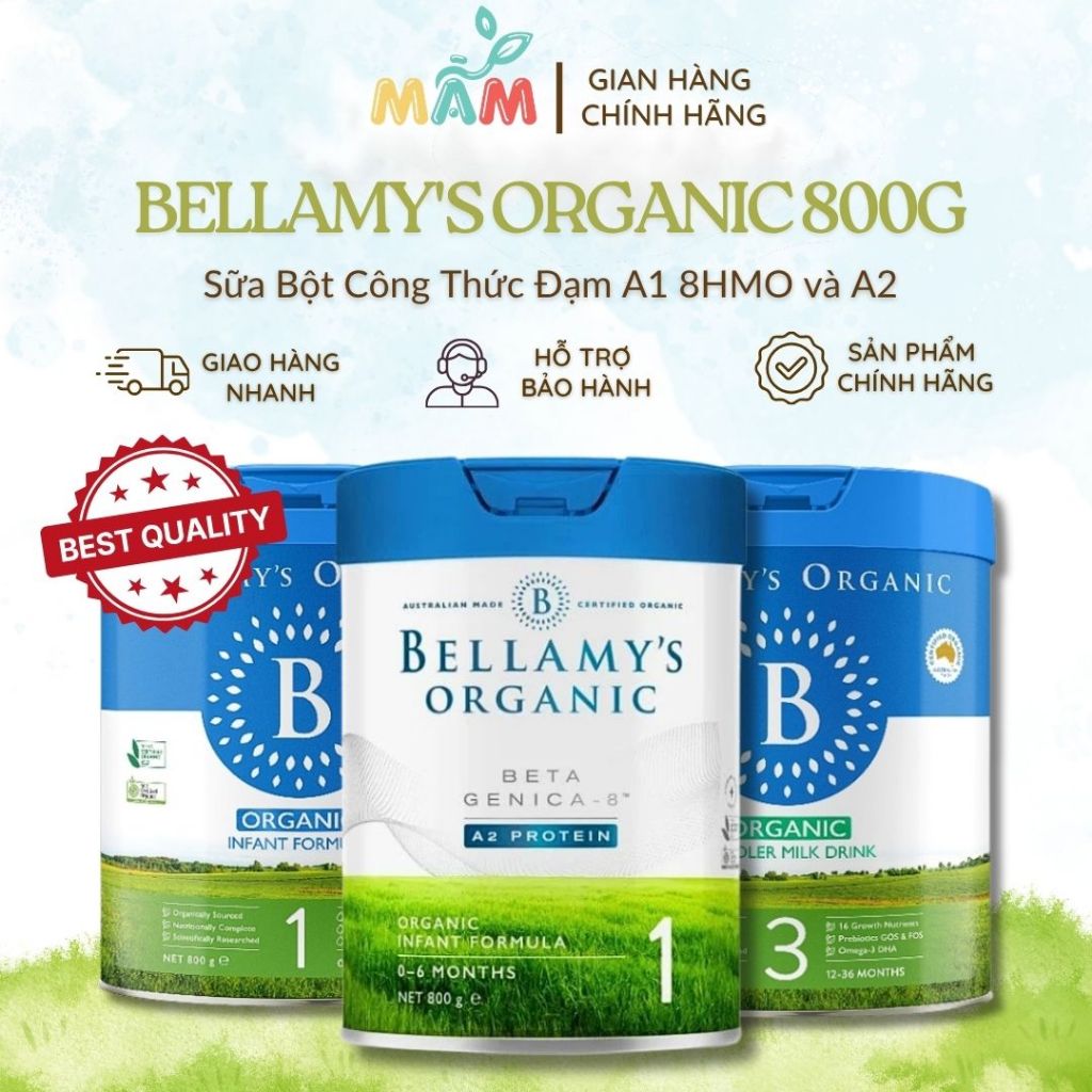 Sữa Bellamy's Organic A2/8HMO nhập khẩu Úc, HSD xa - Shop Mầm Mẹ Bầu Và Bé