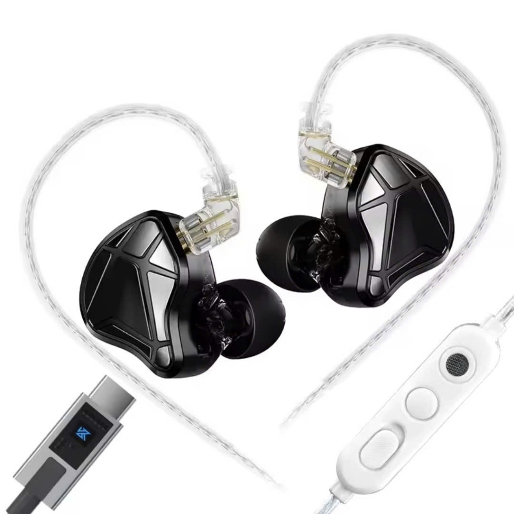 Tai nghe Bass KZ AXAS, Tai nghe Gaming, giắc cắm 3.5mm, Type C